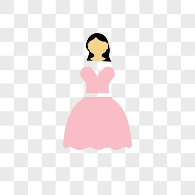 Saydam arka plan üzerinde gelin logo izole gelin vektör simgesi