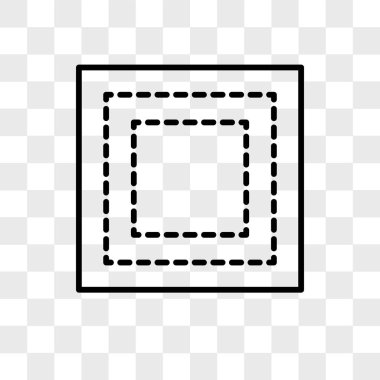 Saydam arka plan üzerinde dikdörtgen logo tasarımı izole dikdörtgen vektör simgesi