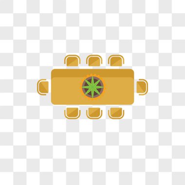 Saydam arka plan üzerinde DIN izole yemek masası vektör simgesi