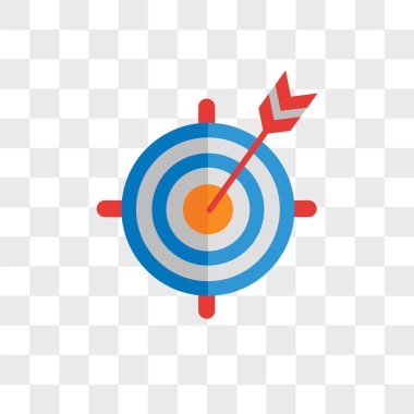 Saydam arka plan üzerinde hedef lo izole hedef vektör simgesi