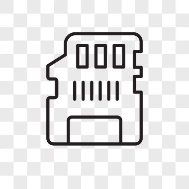 Saydam arka plan üzerinde faturası izole hafıza kartı vektör simgesine