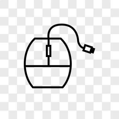 Saydam arka plan üzerinde fare logo izole fare vektör simgesi