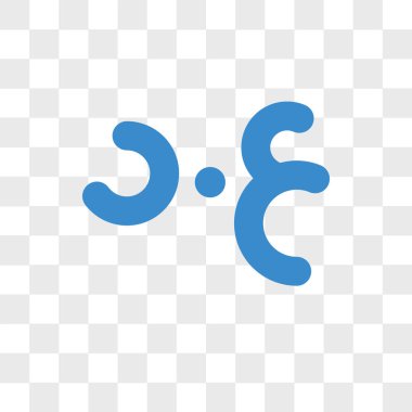 Saydam arka plan üzerinde IR izole Irak para birimi vektör simgesi