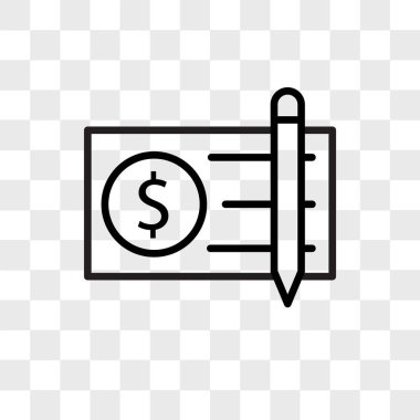 Saydam arka plan üzerinde onay logo izole onay vektör simgesi