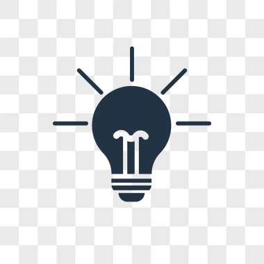 Saydam arka plan üzerinde fikir logo tasarımı izole fikir vektör simgesi