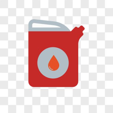 Saydam arka plan üzerinde Gasolin izole benzin vektör simgesi