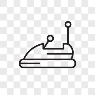 Saydam arka plan üzerinde Bumpe izole çarpışan araba vektör simgesi