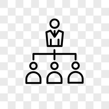 temsilci seçme vektör simgesi üzerinde şeffaf arka plan, izole deleg