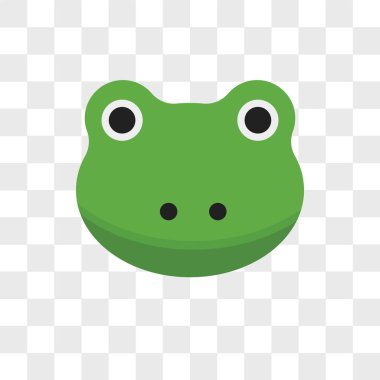 Saydam arka plan üzerinde kurbağa logosu d izole kurbağa vektör simgesi