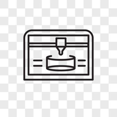 Saydam arka plan üzerinde baskı logo tasarımı izole vektör simge yazdırma