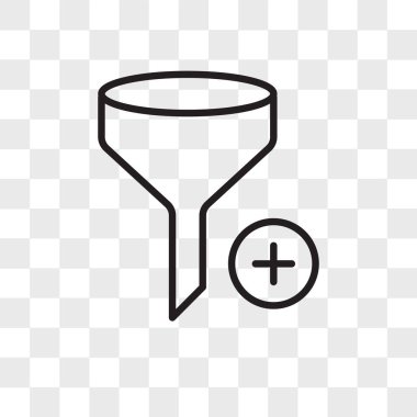 Saydam arka plan üzerinde filtre lo izole filtre vektör simgesi