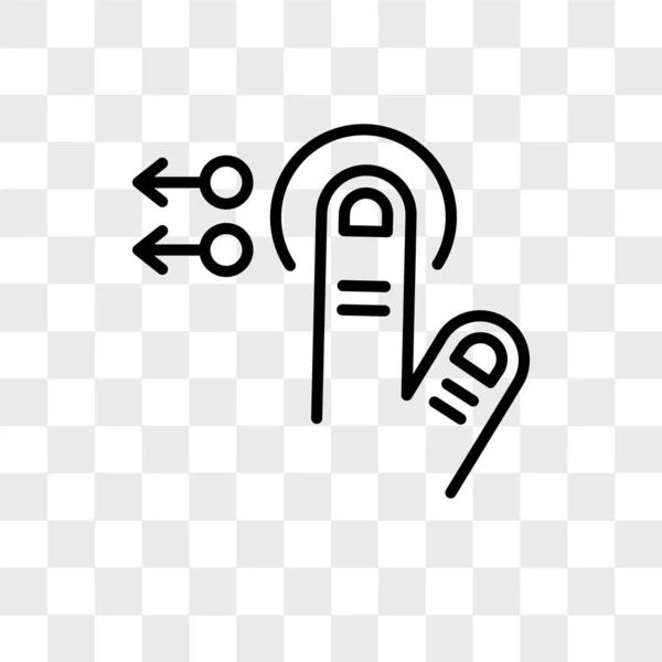 Векторная иконка Tap изолирована на прозрачном фоне, логотип Tap des — стоковый вектор