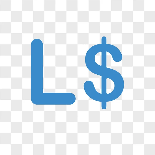 Icône vectorielle monétaire libérienne isolée sur fond transparent , — Image vectorielle