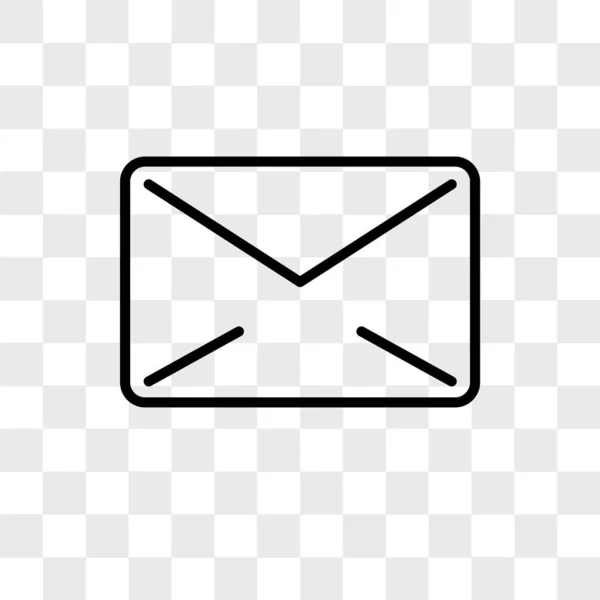 Ícone de vetor de envelope isolado em fundo transparente, Envelop —  Vetores de Stock