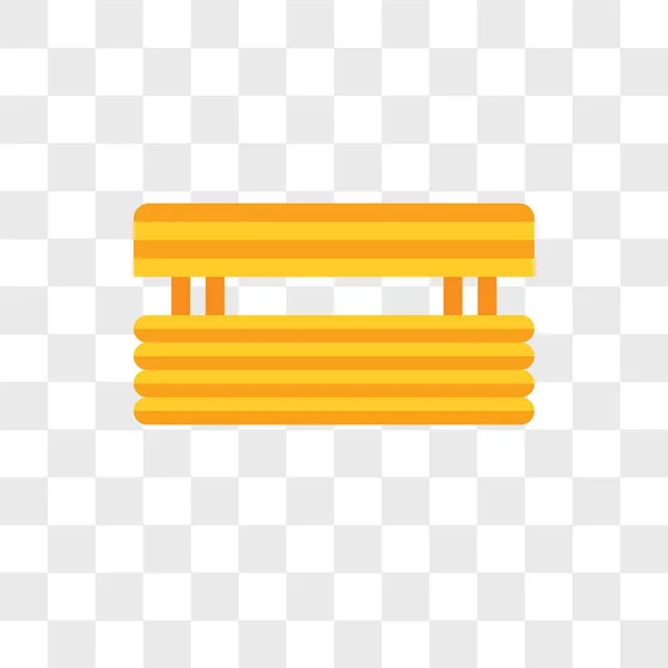 Значок вектора скамейки изолирован на прозрачном фоне, логотип скамейки — стоковый вектор