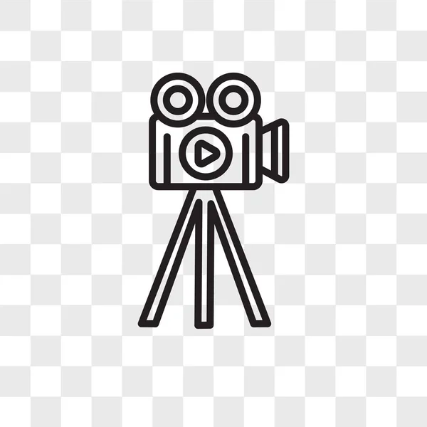 Videokamera-Vektor-Symbol isoliert auf transparentem Hintergrund, vivid — Stockvektor
