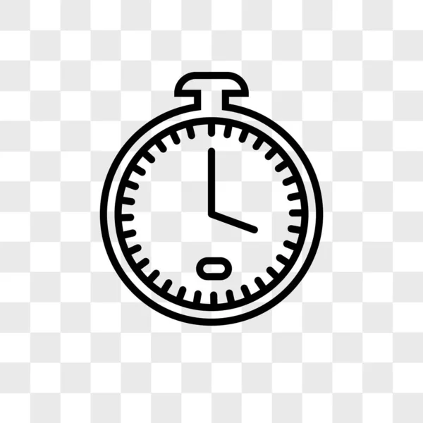 Reloj icono vectorial aislado sobre fondo transparente, diseño del logotipo del reloj — Vector de stock