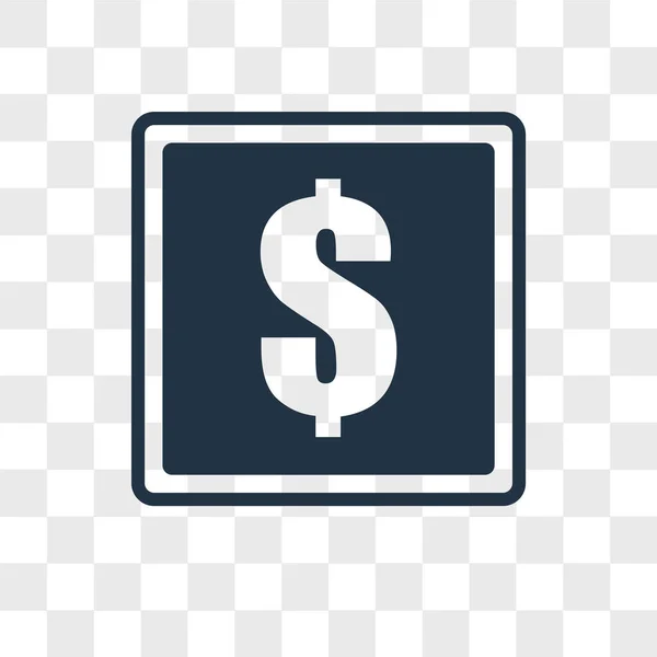 Icono de vector de moneda aislado sobre fondo transparente, diseño de logotipo de moneda — Archivo Imágenes Vectoriales