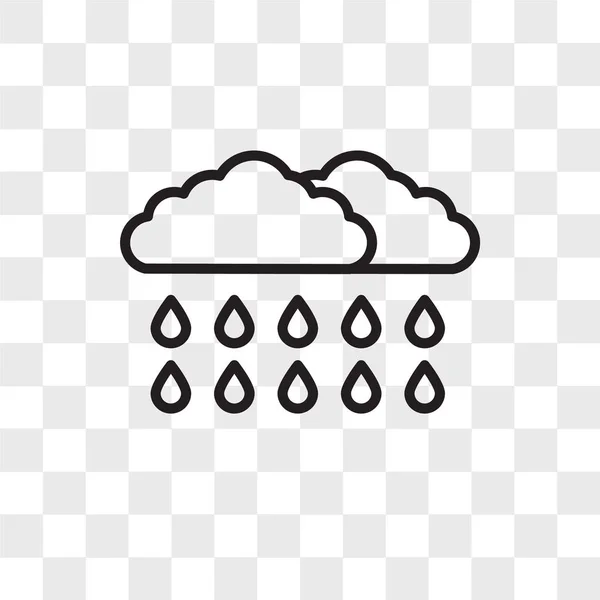 Rain vector icon isolated on transparent background, Rain logo design — Stock Vector
