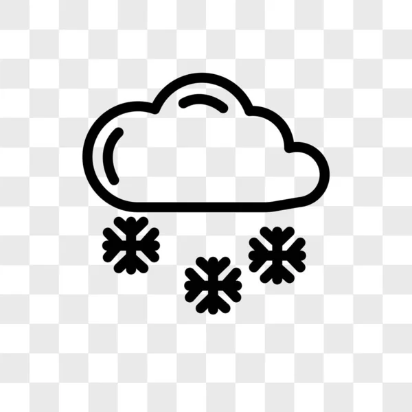 Icône vectorielle neige isolée sur fond transparent, Logo neige d — Image vectorielle