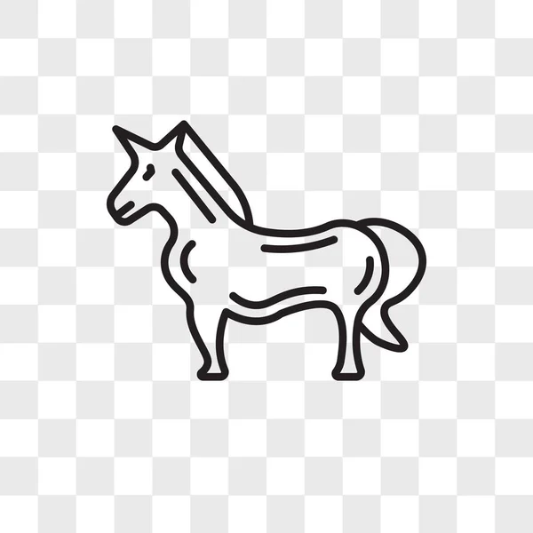 Unicornio icono vectorial aislado sobre fondo transparente, Unicornio — Vector de stock