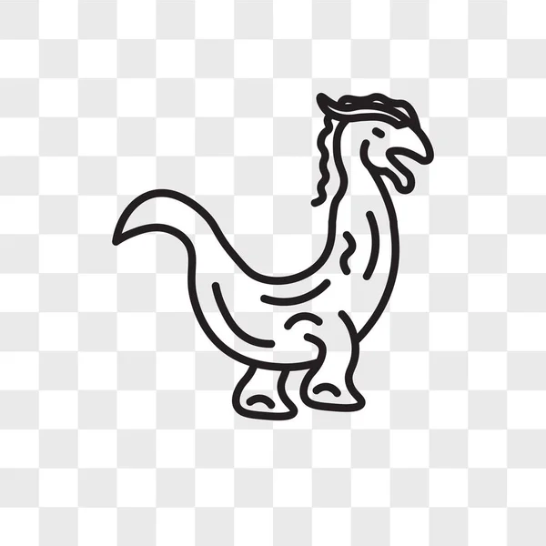 Saydam arka plan üzerinde Dragon lo izole ejderha vektör simgesi — Stok Vektör