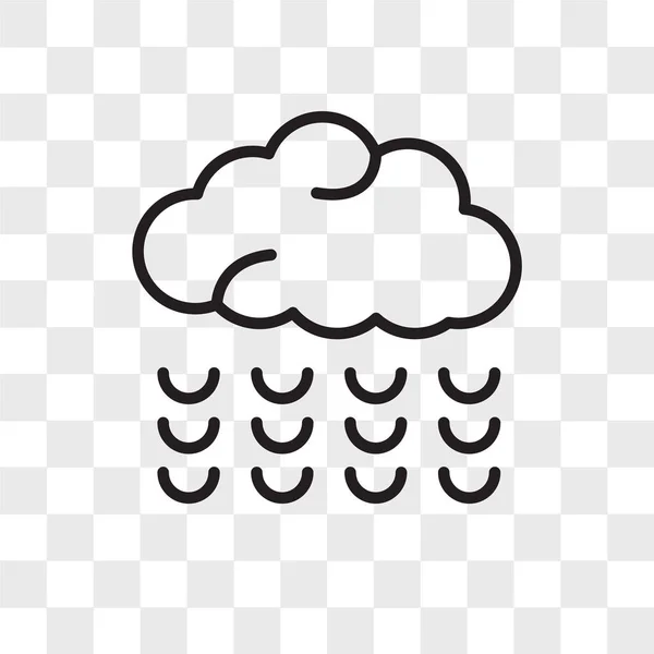 Icono de vector de nube aislado sobre fondo transparente, diseño de logotipo de nube — Archivo Imágenes Vectoriales