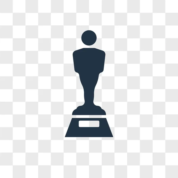 Oscar icono del vector aislado sobre fondo transparente, diseño del logotipo de Oscar — Archivo Imágenes Vectoriales