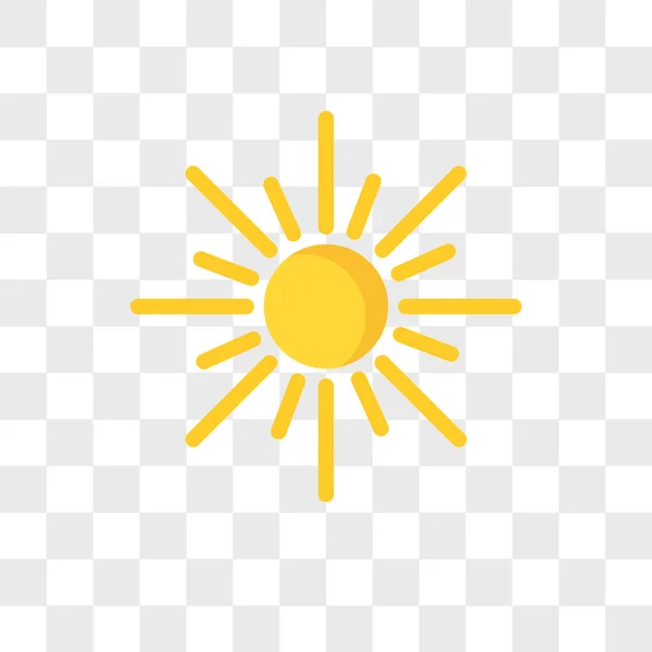 Icono del vector solar aislado sobre fondo transparente, Sun logo des — Vector de stock