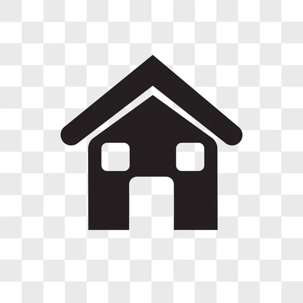 Home icona vettoriale isolata su sfondo trasparente, Home logo d — Vettoriale Stock