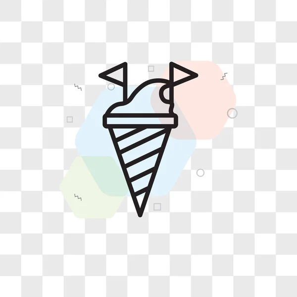 Icona vettoriale gelato isolato su sfondo trasparente, Ice cr — Vettoriale Stock