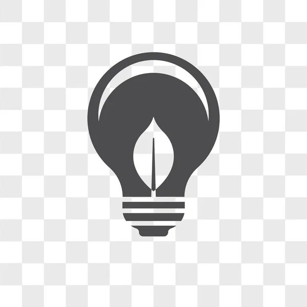 Icona vettoriale lampadina isolata su sfondo trasparente, Luce — Vettoriale Stock