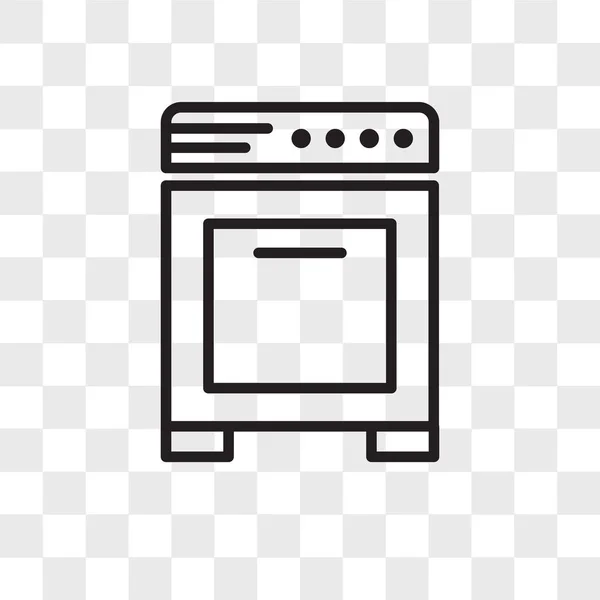 Kachel vector icon geïsoleerd op transparante achtergrond, kachel logo — Stockvector