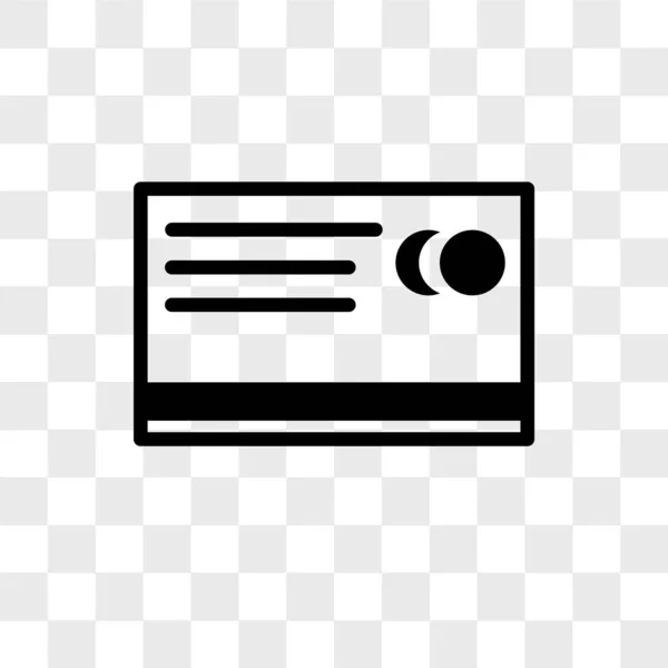 Línea de la tarjeta de compras contorno icono de vector de estilo aislado en transpa — Archivo Imágenes Vectoriales