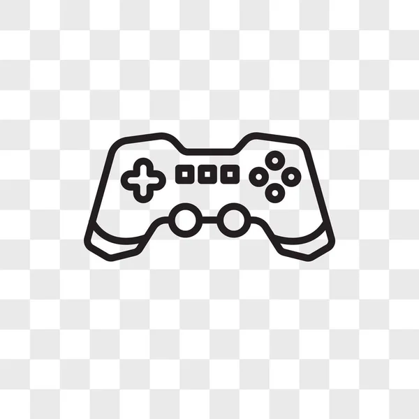 Игровой вектор значок изолирован на прозрачном фоне, Gamepad — стоковый вектор