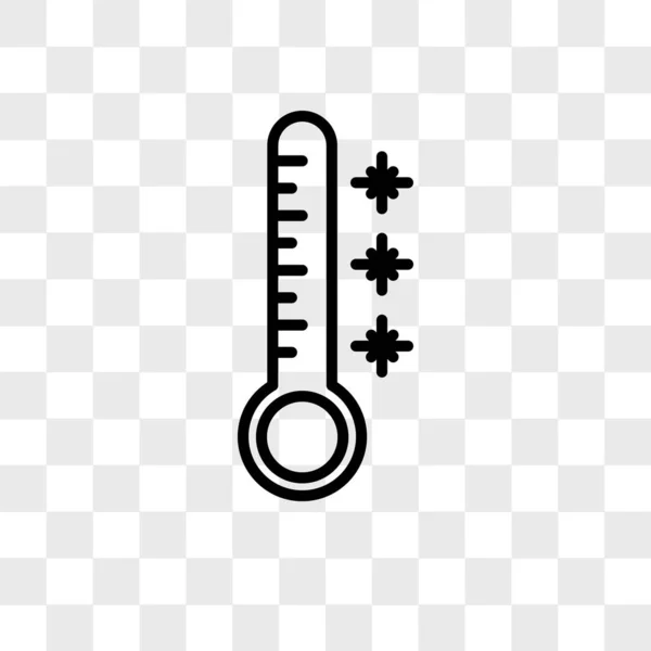 Icono de vector de temperatura aislado sobre fondo transparente, Temp — Vector de stock