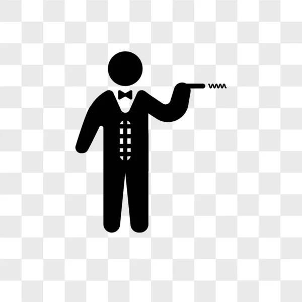 Man in suit smoking a cigarette vector icon isolated on transpar — Stock Vector