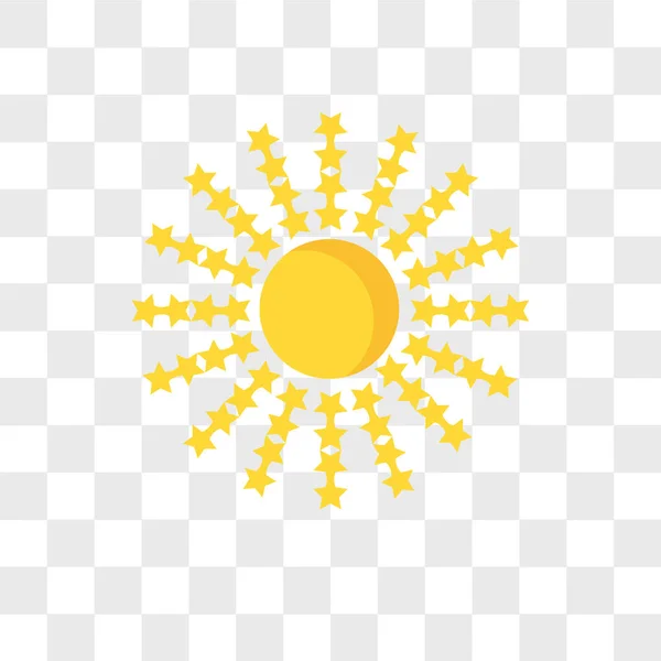 투명 한 배경, 태양 로고 des에 고립 된 태양 벡터 아이콘 — 스톡 벡터