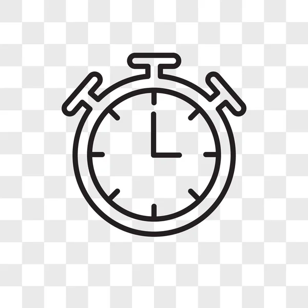 Timern vektor ikonen isolerad på transparent bakgrund, Timer Logotypdesign — Stock vektor