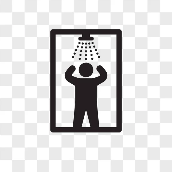 Shower vector icon isolated on transparent background, Shower lo — Stock Vector