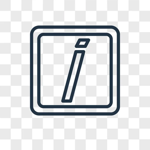 Kursywą wektor ikona na białym tle na przezroczystym tle, projektowanie logo kursywa — Wektor stockowy