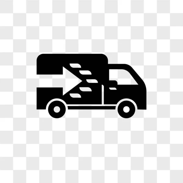 Logistiek vrachtwagen vector pictogram geïsoleerd op transparante achtergrond, — Stockvector