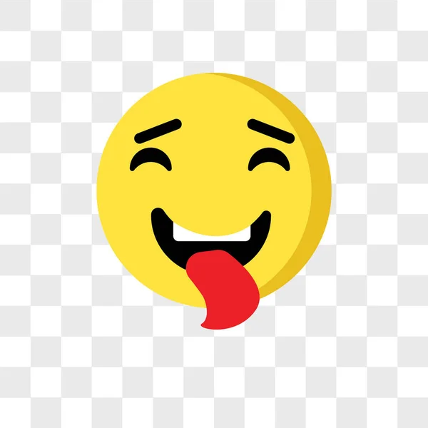 투명 한 배경, 톤에 고립 된 혀 emoji 벡터 아이콘 — 스톡 벡터