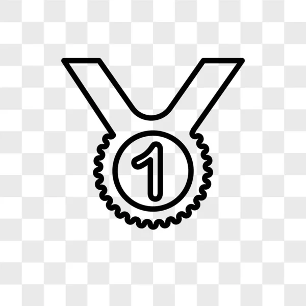 Icône vectorielle médaille isolée sur fond transparent, Logo de la médaille — Image vectorielle