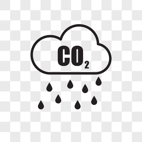 CO2-vector pictogram geïsoleerd op transparante achtergrond, CO2-logo des — Stockvector