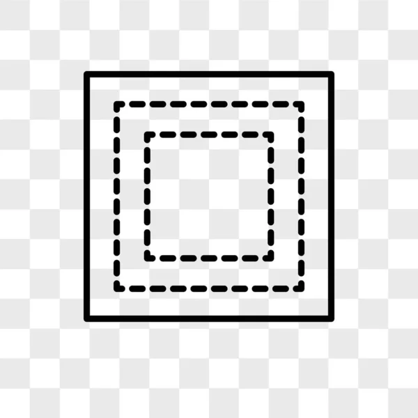 Icône vectorielle rectangulaire isolée sur fond transparent, logo rectangulaire — Image vectorielle