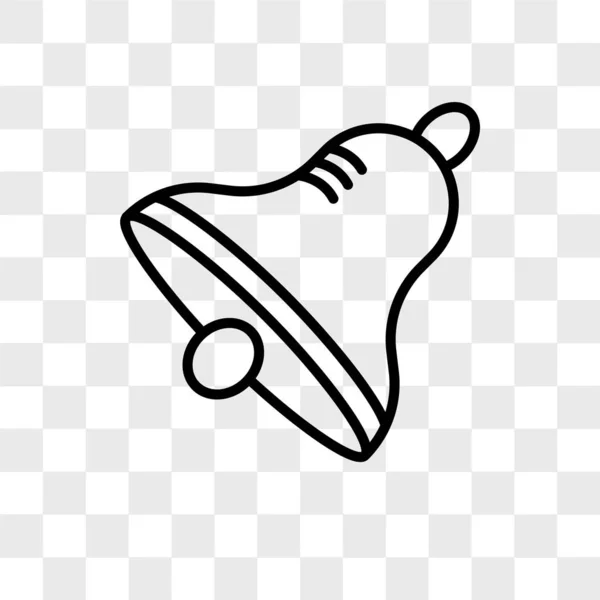 Icono de vector de campana aislado sobre fondo transparente, diseño del logotipo Bell — Vector de stock