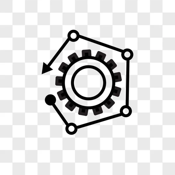 Fogaskerék elszigetelt felszerelés logó d átlátszó háttér, vektor ikonra — Stock Vector