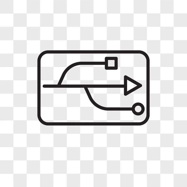 Usb icono vectorial aislado sobre fondo transparente, Usb logo des — Archivo Imágenes Vectoriales