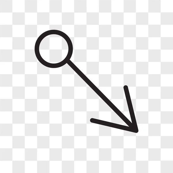 Przeciągnij ikonę wektor na białym tle na przezroczystym tle, przeciągnij logo d — Wektor stockowy